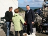Martin Clunes chatting to Dodger and his owner