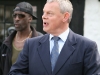 Martin Clunes caught mid-word