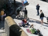 The crew setting up at Port Isaac harbour