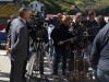 Martin Clunes watching filming