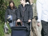 Caroline Catz pushing a pram